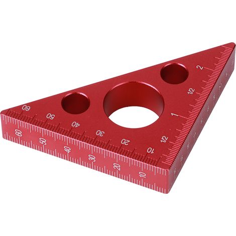 Équerre à angle droit de 6 cm (2 po) en alliage d'aluminium, outil de mesure pour le travail du bois (1/5)