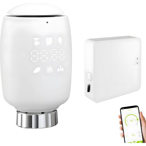 Kit Thermostat Radiateur Connecté ZigBee 3.0 (Hub Inclus) - Vanne Intelligente & Économique M30 + Danfoss - Compatible Alexa/Google/Home Assistant - Contrôle Vocal & Distance (1/5)