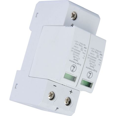 Dispositif de protection contre les surtensions 2P, parafoudre photovoltaïque DC, parafoudre basse tension (40KA) (1/5)