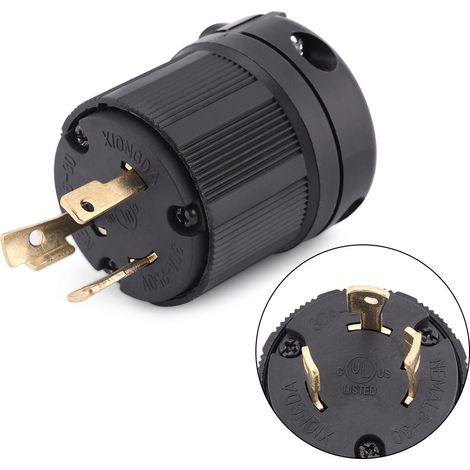 Generator mit dreipoligem, amerikanischem 30A 250V L6-30P-Stecker mit Ausreißschutz (1/5)