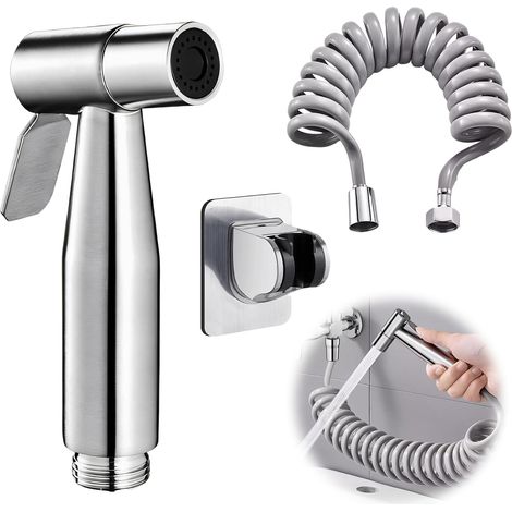 Stainless Steel Toilet Shower Kit with 1.5 m Hose and Bracket, Complete Toilet Shower Kit, Toilet Shower Head (1/5)