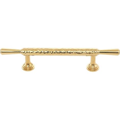 Handgehämmerte Schubladengriffe aus Messing mit matter Bronzeoberfläche für Möbel und Schränke. Lange Griffe, Türgriff A. (1/5)