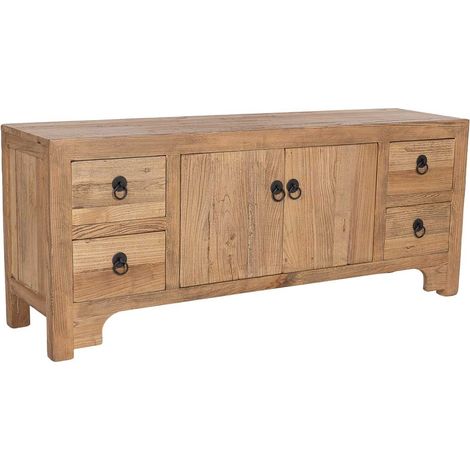 Mueble bajo de madera beige 136x36x56h cm (1/5)