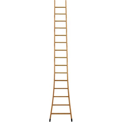 Holzleiter 3,50m mit ausgestellter Basis Elektrikerleiter 13 Sprossen - BSMEN-E-350 (1/4)
