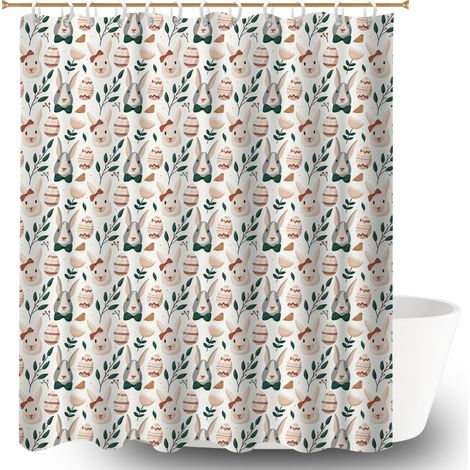 Kit rideau de douche en polyester 180x180 Épais bâche polyester douche pour hôtel / airbnb (1/5)