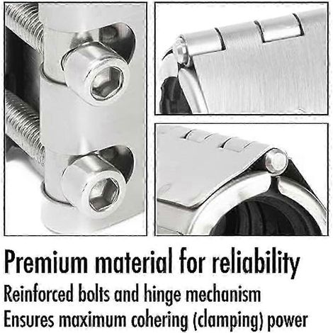 Abrazadera de reparación de tuberías para tuberías de 1 pulgada, sellador de fugas, kit de reparación de emergencia para tuberías de plástico y metal SZRH AS