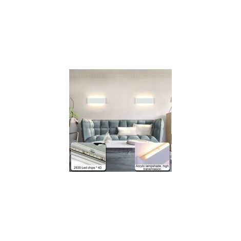 Wandleuchte für den Innenbereich, warmweiß, IP44-Schutzart, geeignet für Schlafzimmer, Wohnzimmer, Treppenhaus, Flur, Badezimmer, Hotel (30 cm, 12 W warmweiß) (1/4)