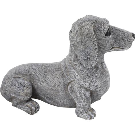 Dackelfigur aus Kunstharz für Garten, Außenskulptur, Geschenk für Hundeliebhaber, Dekoration für Terrasse, Rasen oder Büro (1/5)