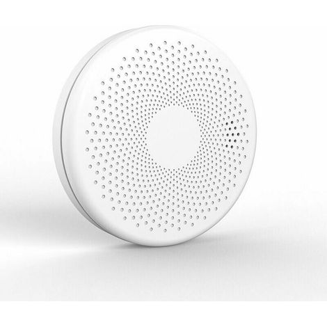 Tuya WiFi 2 en 1 Détect de monoxyde de carbone de fumée intelligent Alarme incendie pour usage domestique Détect de fumée Capt Son et fonction d'alarme lumineuse Livré sans batterie