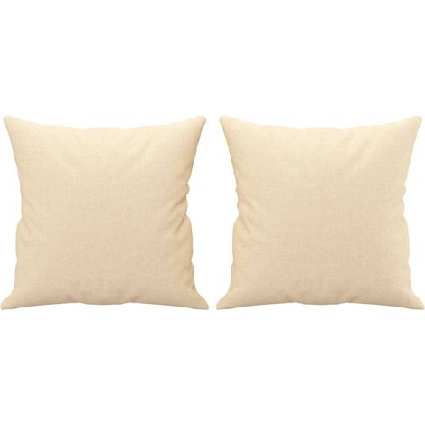 Dekokissen Set von 2 Creme 40x40 cm Stoff