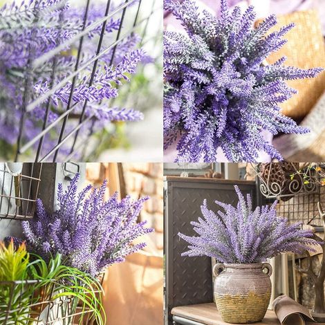 Künstliche Pflanze, künstlicher Lavendel/künstliche Blume, 38 cm, 4 Stück
