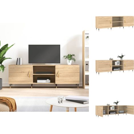 TV-Möbel - Living TV-Schrank Sonoma-Eiche 150x30x50 cm Holzwerkstoff (1/5)