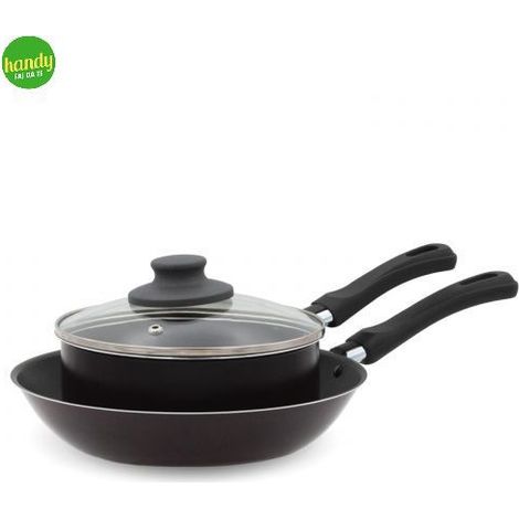 Set Gli Indispensabili Accademia Mugnano casseruola e padella 18/24 cm con coperchio