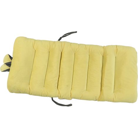Coussin de dossier moelleux en coton PP avec support lombaire pour fauteuil de bureau ou canapé, couleur jaune d'oie, 45x100cm (1/5)