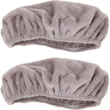 2 Toilet Seat Covers Fuzzy Polyester Non Slip Washable and (1/5)