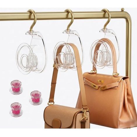 Kleidertaschenhalter mit herausnehmbarem Parfümbehälter – 3er-Set – Transparent (1/5)