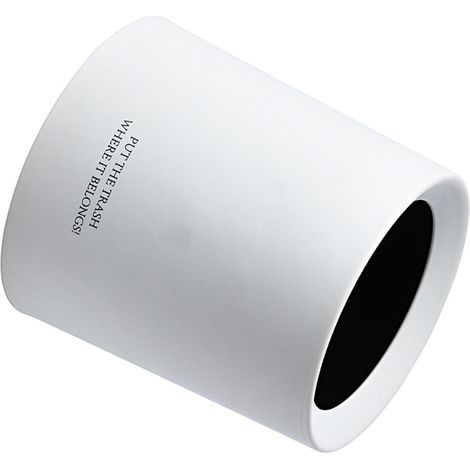 Poubelle de bureau à motif animal, mignonne et portable, mini-poubelle pour bureau ou étude, 1,5 L, blanche (1/5)