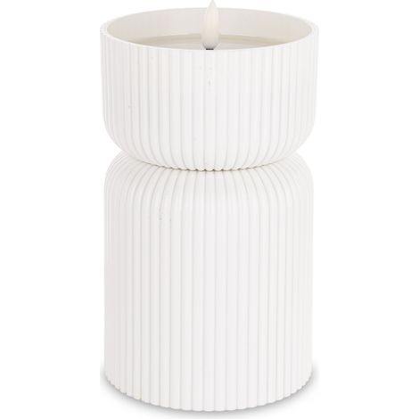 Bougie LED avec minuterie blanche 18x10x10cm (1/5)