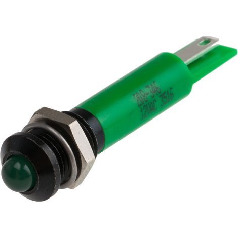 Voyant LED lumineux Vert RS PRO, dia. 8mm, 12V c.a. ( Prix pour 1 )