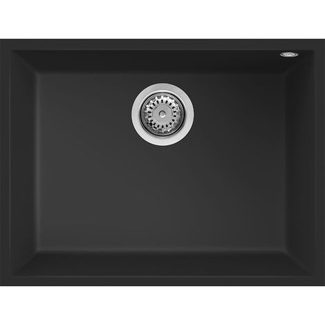 Lavello QUADRA 110 58X44 1 vasca BLACK 86 SOTTOTOP (1/3)