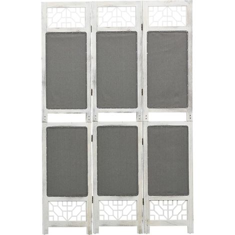 Divisorio a 3 Pannelli Grigio 105x165 cm in Tessuto vidaXL (1/5)