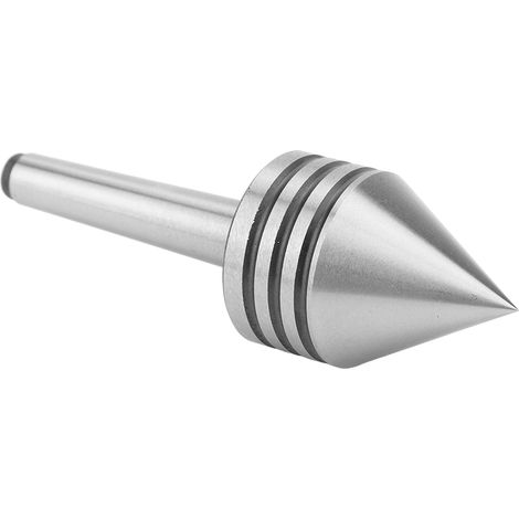Pointe mobile de contre-pointe MT1 pour l'usinage des métaux et du bois, point à 60°, adaptée aux tours CNC. (1/5)