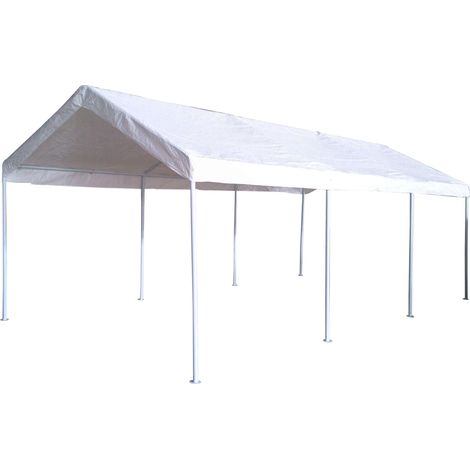 Gazebo per auto in acciaio e poliestere 3x6 mt Adeline