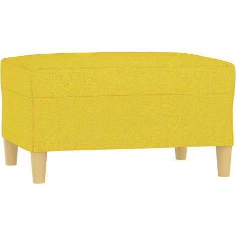 Repose-pied Jaune clair 70x55x41 cm Tissu CFW489933 (1/5)