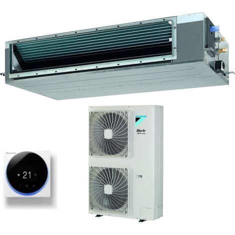 daikin bluevolution climatiseur ducted medium head 36000 btu fba100a + rzag100ny1 triphasé r-32 wi-fi en option avec commande par fil daikin madoka white brc1h519w / brc1h52w