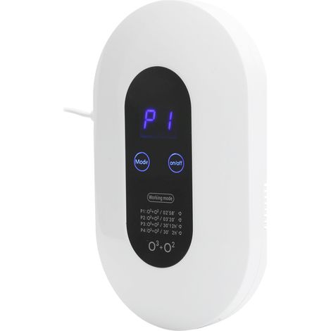 Purificateur d'air à ozone avec générateur d'ionisation et élimination des odeurs pour chambre, cuisine et salle de bain (prise 110-220 V). (1/5)