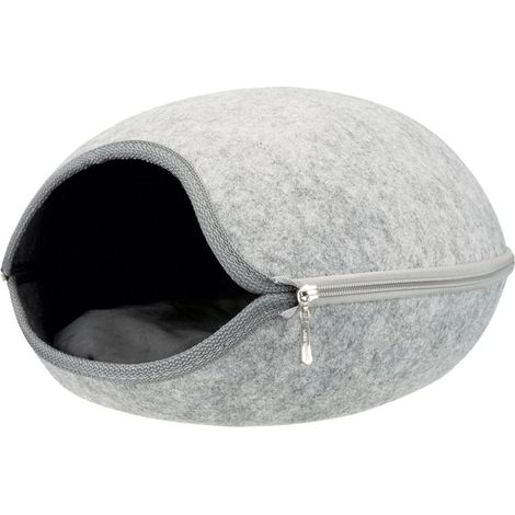 Trixie Kuschelhütte Luna hellgrau für kleine Hunde (1/4)