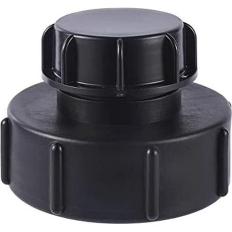 Adaptateur IBC de S100 x 8 à S60 x 6 avec filetage grossier, équipé d'un capuchon - adapté pour réservoir IBC (1/5)
