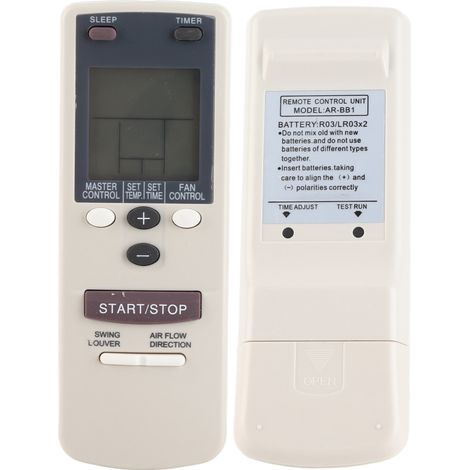 Télécommande compatible AR-BB1, AR-AB10, AR-DB5 – Climatiseur – Remplacement direct – Longue portée – Écran LCD (1/5)
