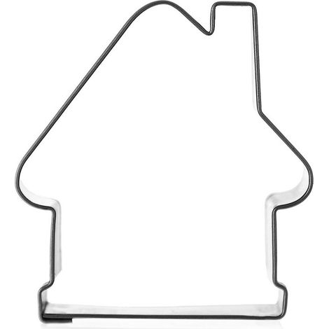 Cortador de galletas de acero con forma de casa, 5,5 cm