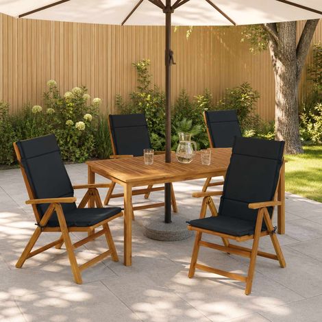vidaXL Coussins de Chaise à Dossier Haut en 4 Pièces GEMERT 4 pcs (1/5)