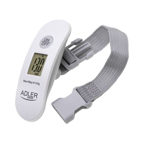 Adler Balance à bagages de voyage 8189 après JC Poids maximum (capacité de charge) 40 kg Précision 100 g Blanc (1/5)
