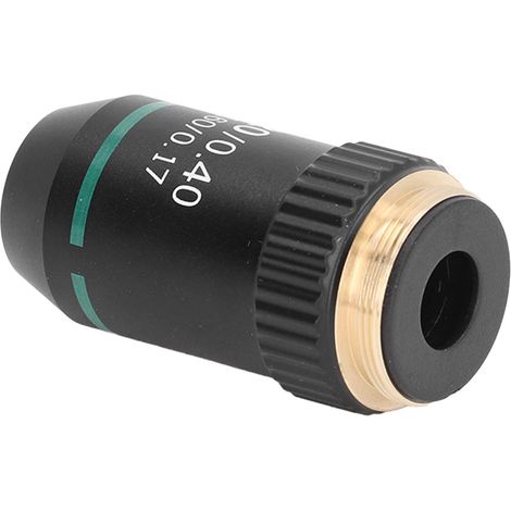 Objectif microscope achromatique laiton chromé 20X avec ressort rappel auto, filetage RMS 20.2mm, pour microscope biologique (1/5)