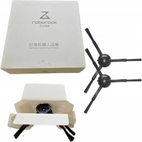 Perii Laterale Pentru Roborock S50 / S6 / S8 / Mop 2 Pro - Nero - Originale, AreoSe (1/4)