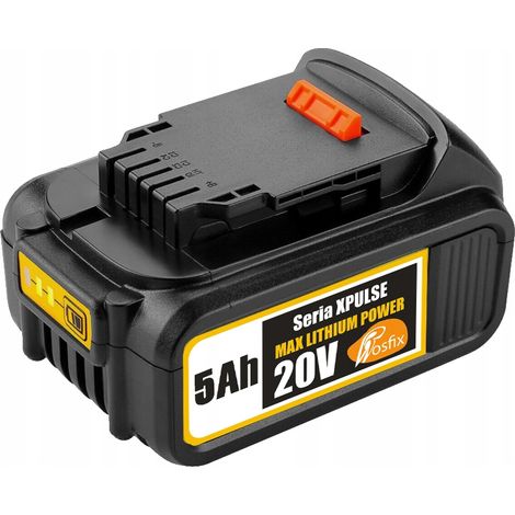 Akku Li-ion Ersatz Max Lithium Power – kompatibel mit Werkzeugen Dewalt 20V  5Ah  LED-Ladeanzeige