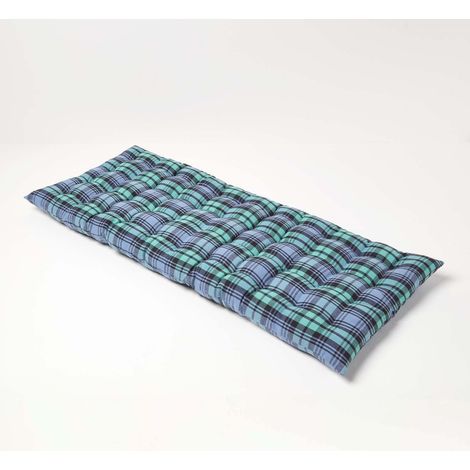 HOMESCAPES Blackwatch Tartan Bench Cushion 2 Seater