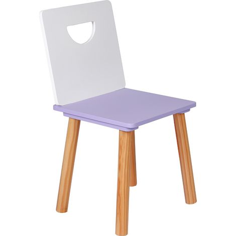 Chaise pour Enfants Mobili Rebecca Lunia 60x33x35 cm MDF Pin Blanc Violet (1/5)
