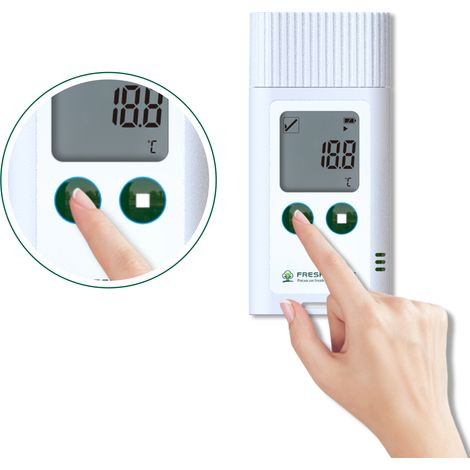 Registratore di temperatura USB Conservazione a freddo della frutta Registratore di trasporto a catena del freddo Dati ad alta capacità con esportazione su PC Report in PDF/CSV Funzione di generazione (1/5)