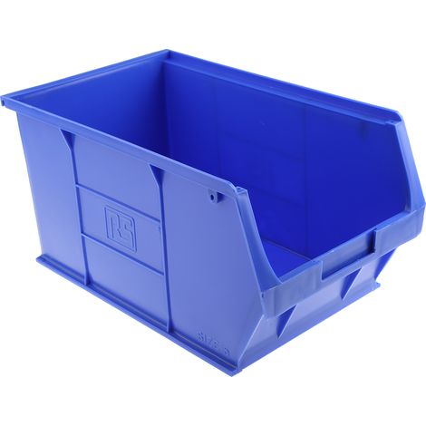 Bac de rangement RS PRO Bleu en PP, 181mm x 205mm x 350mm ( Prix pour Paquet de 5 ) (1/5)
