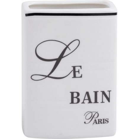 Taza de ba帽o AWD INTERIOR Paulo 1373, porcelana blanca (1/2)