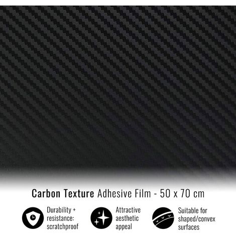 Pellicola Adesiva per Wrapping Carbonio - Dimensione: 50 X 70 CM