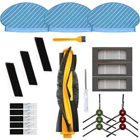 Kit de brosse rotative, brosse latérale et filtre pour aspirateur Ecovacs Deebot OZMO 950 920
