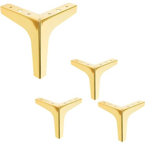 Ensemble de 4 pieds de meubles triangulaires modernes en métal - 17 cm de haut - pieds de table - avec une forte capacité de charge - adaptés aux canapés (1/5)