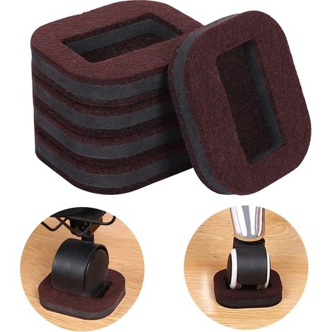 Set mit 5 Filzgleitern für Bürostühle, Böden und Stuhlrollen, einfach zu montieren (1/5)
