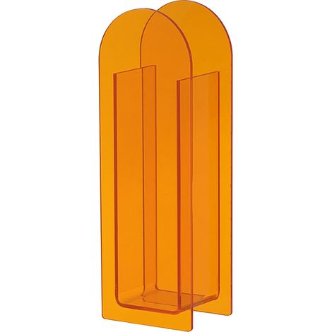 Vase Fleur - Acrylique Transparent Géométrique - Pour Fleurs Séchées ou Fraîches - Décoration Salon Salle à Manger - 24 x 8 x 6 cm - 1 Pièce (1/2)