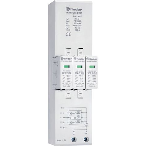 Finder SPD type 1+2 parafoudre pour installation triphasée